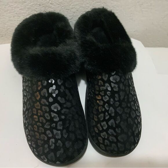 Isotoner black animal print Slippers XL (9.5-10) - Picture 9 of 10
